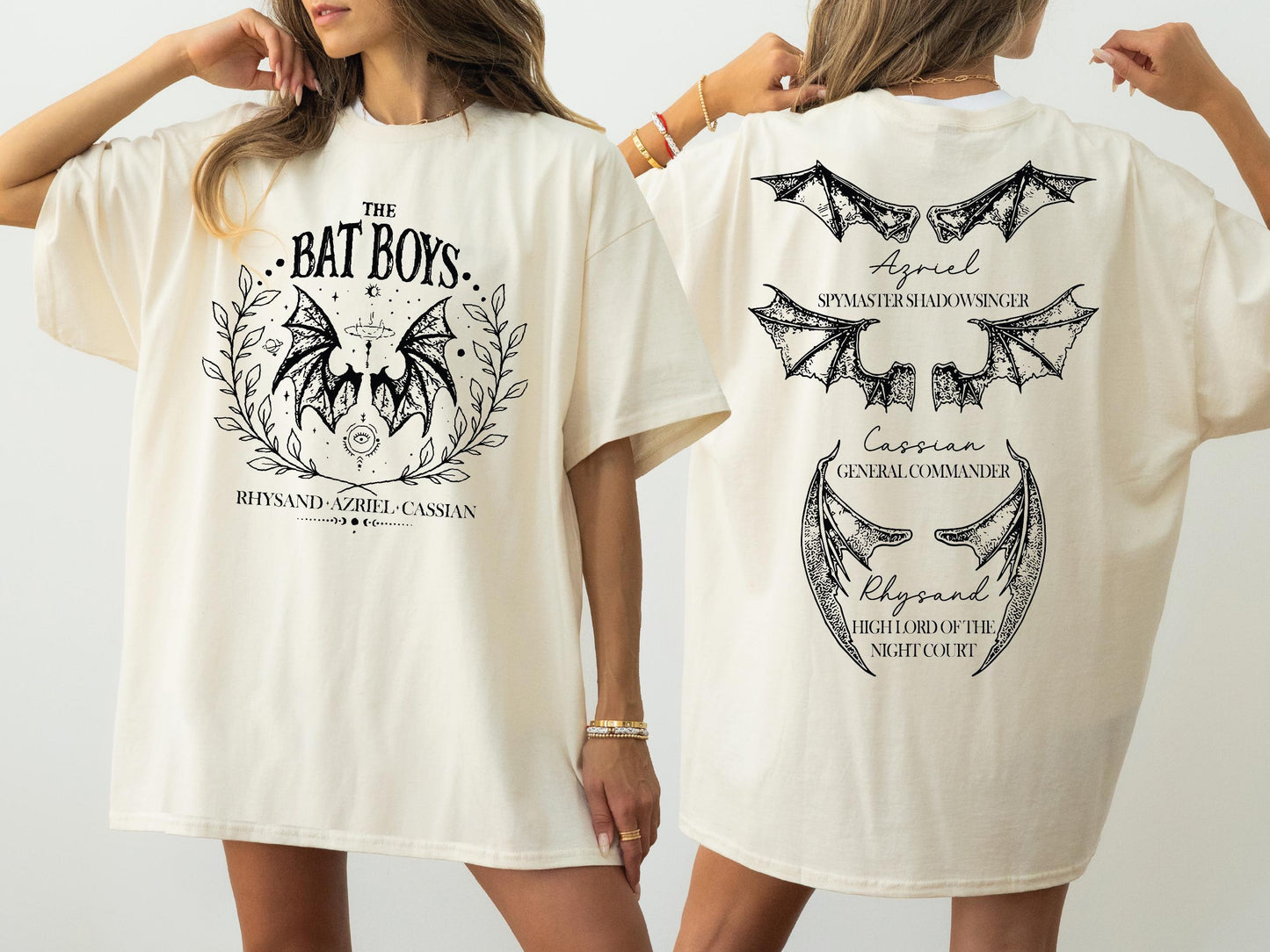 Comfort Colors The Bat Boys Double Side Shirt , Bat Boys Shirt, Velaris Acotar Shirt, Cassian General Tshirt, Night Court Tee  L117