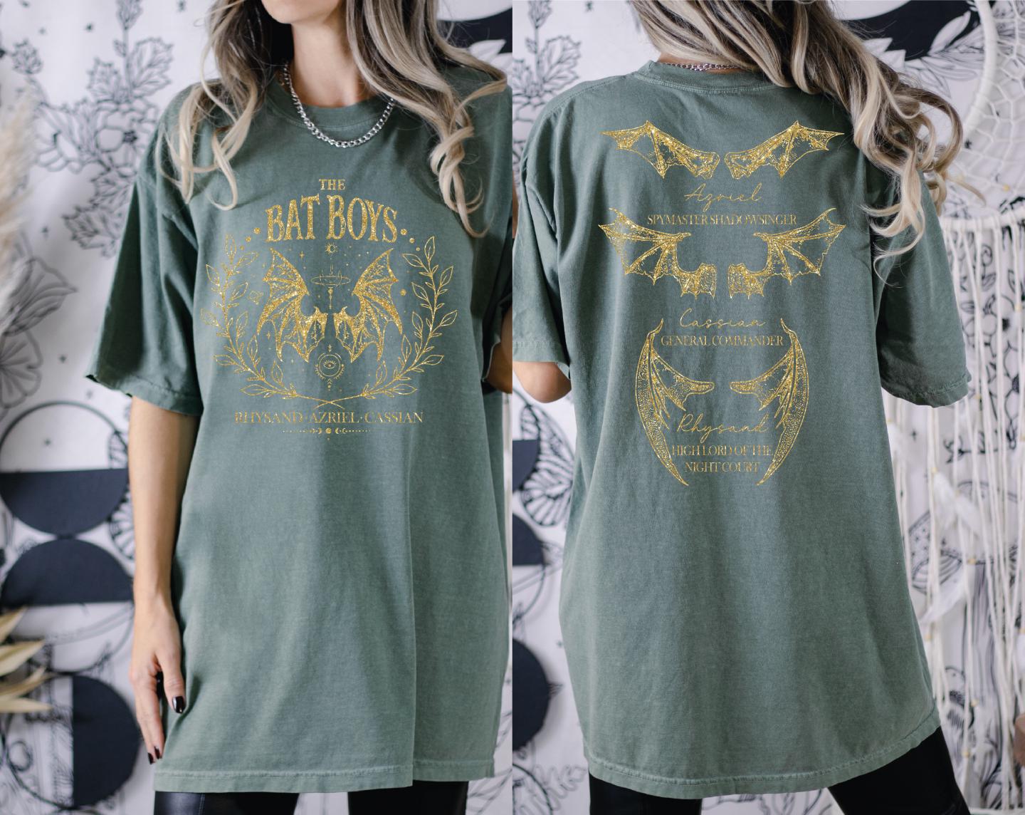 Comfort Colors The Bat Boys Double Side Shirt , Bat Boys Shirt, Velaris Acotar Shirt, Cassian General Tshirt, Night Court Tee  L117
