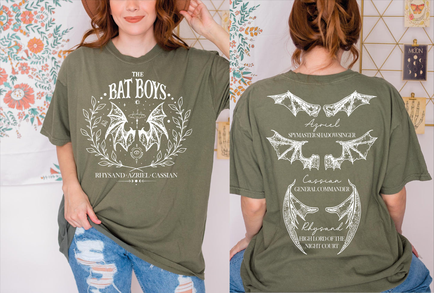 Comfort Colors The Bat Boys Double Side Shirt , Bat Boys Shirt, Velaris Acotar Shirt, Cassian General Tshirt, Night Court Tee  L117