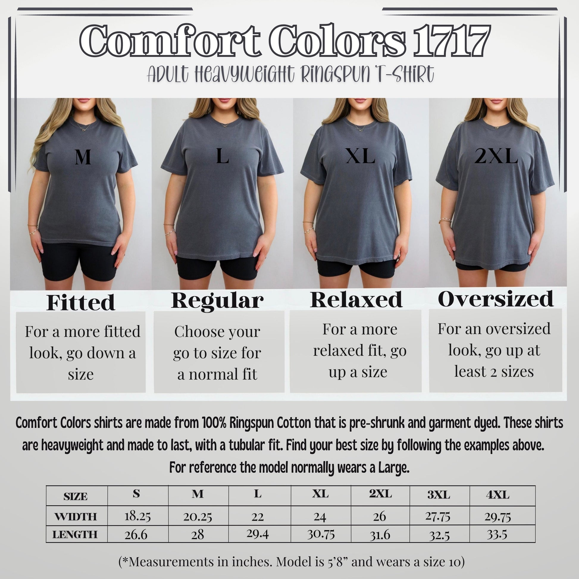 a women&#39;s t - shirt with the measurements for each shirt