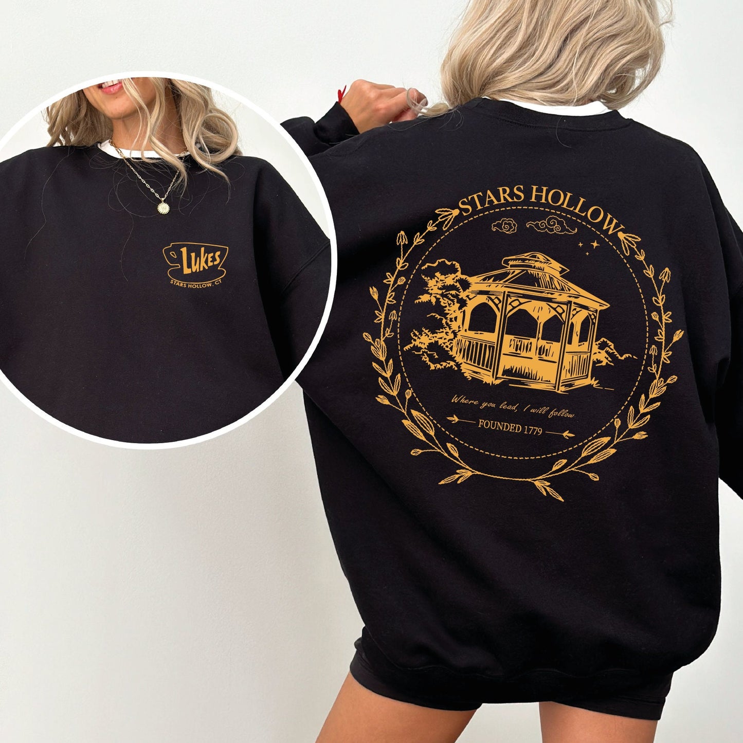 Stars Hallow Lukes Sweatshirt Shirt Hoodies Adult