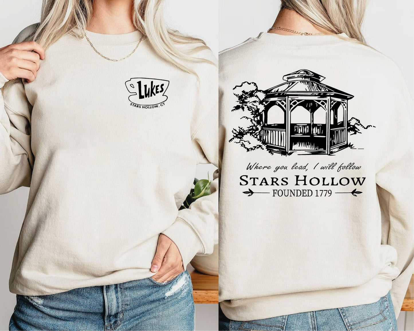 Stars Hallow Lukes Sweatshirt Shirt Hoodies Adult