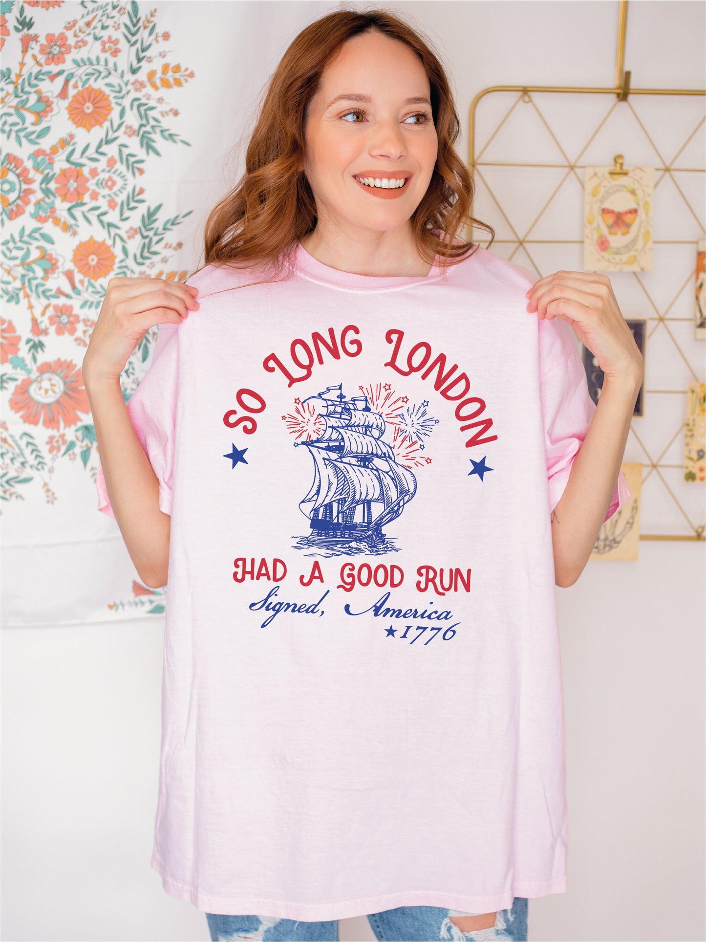 So Long London 4th of July 1776 Usa Shirts Girls Patriotic Gift Shirt