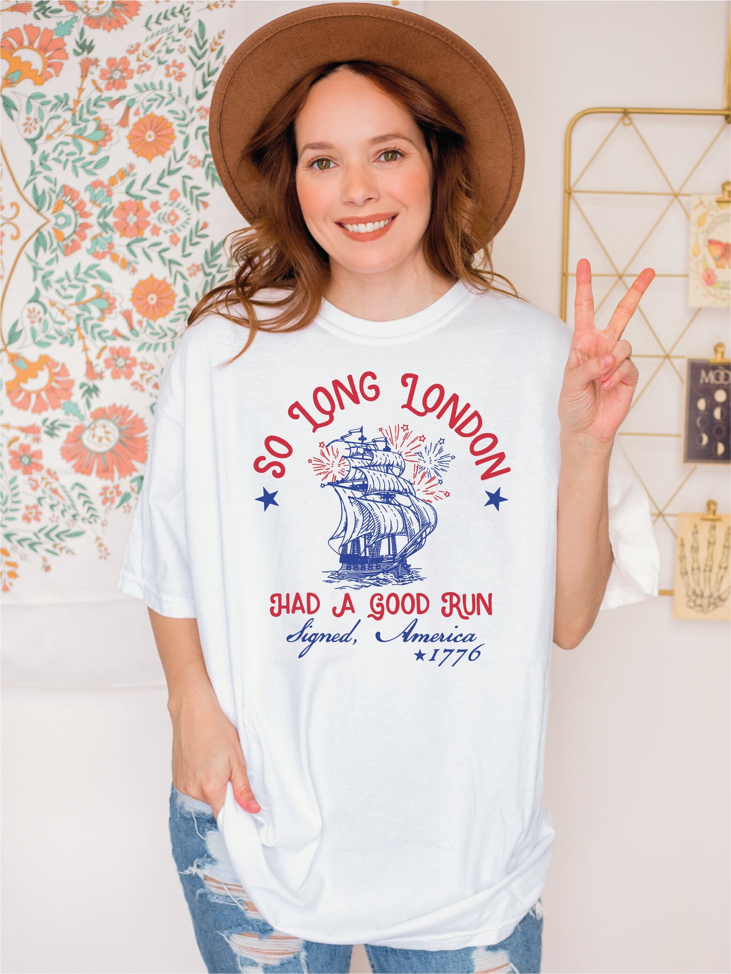 So Long London 4th of July 1776 Usa Shirts Girls Patriotic Gift Shirt