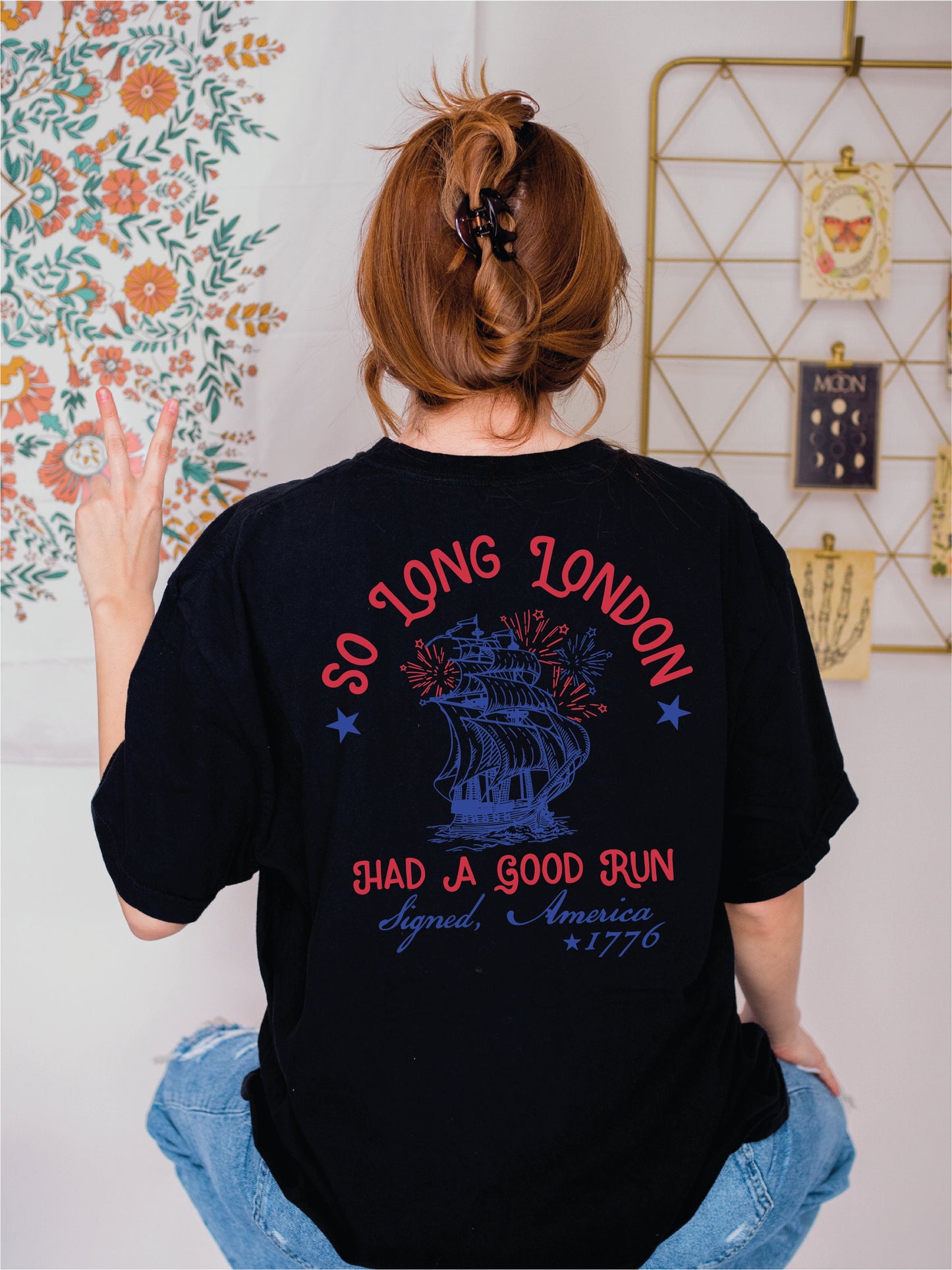 So Long London 4th of July 1776 Usa Shirts Girls Patriotic Gift Shirt