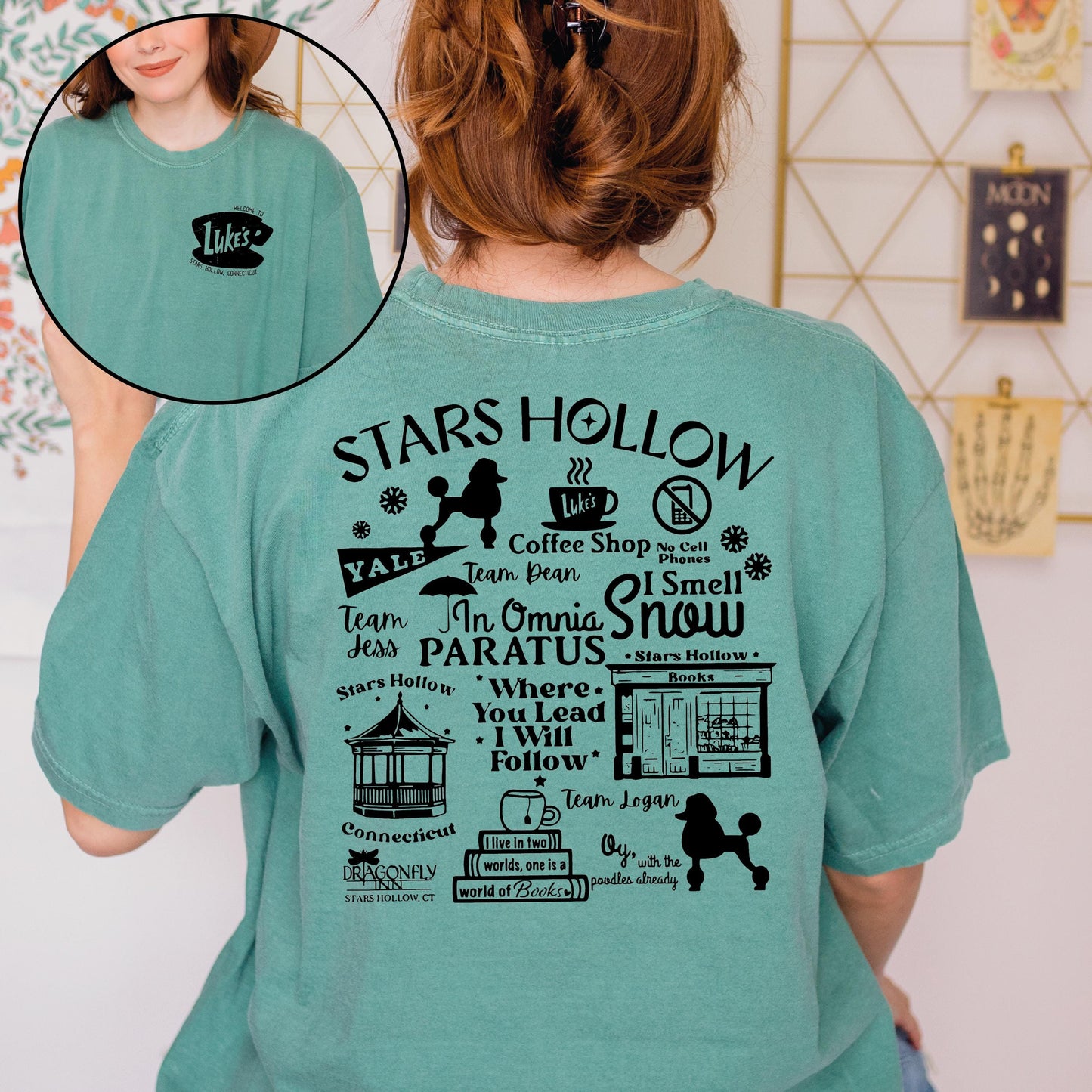 Stars Hallow Lukes Comfort Colors Shirt Autumn Coffee Shirt, Adult Unisex