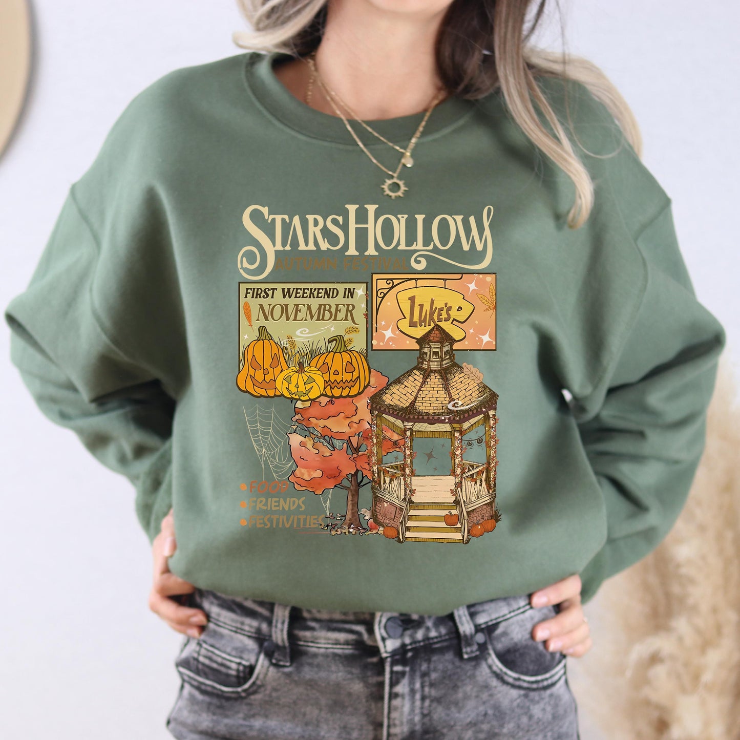 Stars Hallow Lukes Sweatshirt Shirt Hoodies Adult