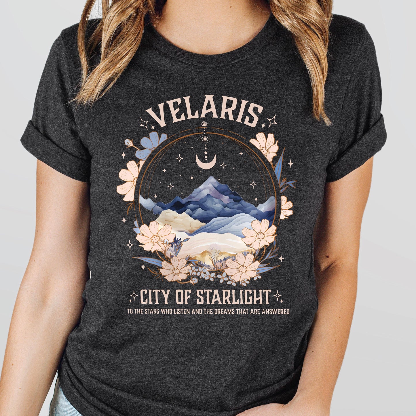 Velaris City Of Starlight Two-Sided Shirt, The Night Court, SJM Merch Shirt, Acotar Velaris TShirt, Court of Dreams, Velaris Bookish