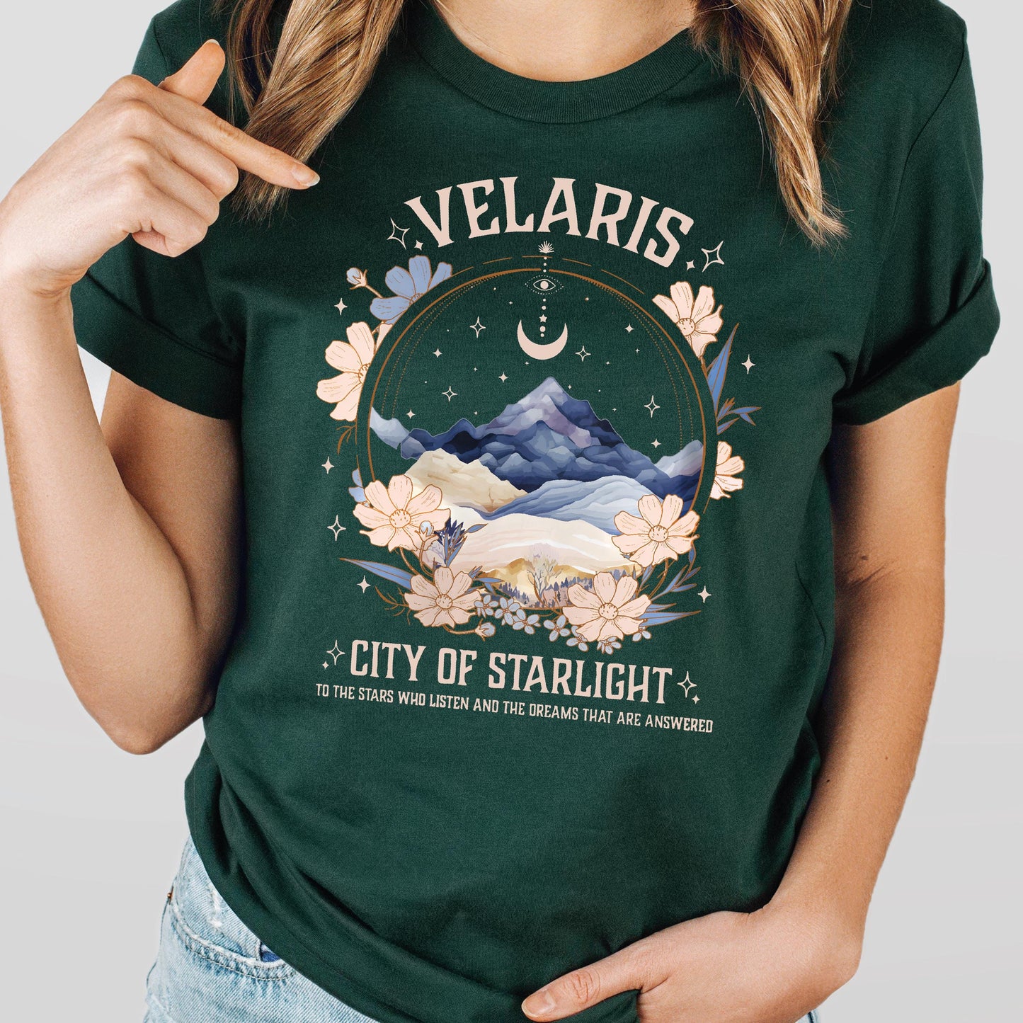 Velaris City Of Starlight Two-Sided Shirt, The Night Court, SJM Merch Shirt, Acotar Velaris TShirt, Court of Dreams, Velaris Bookish