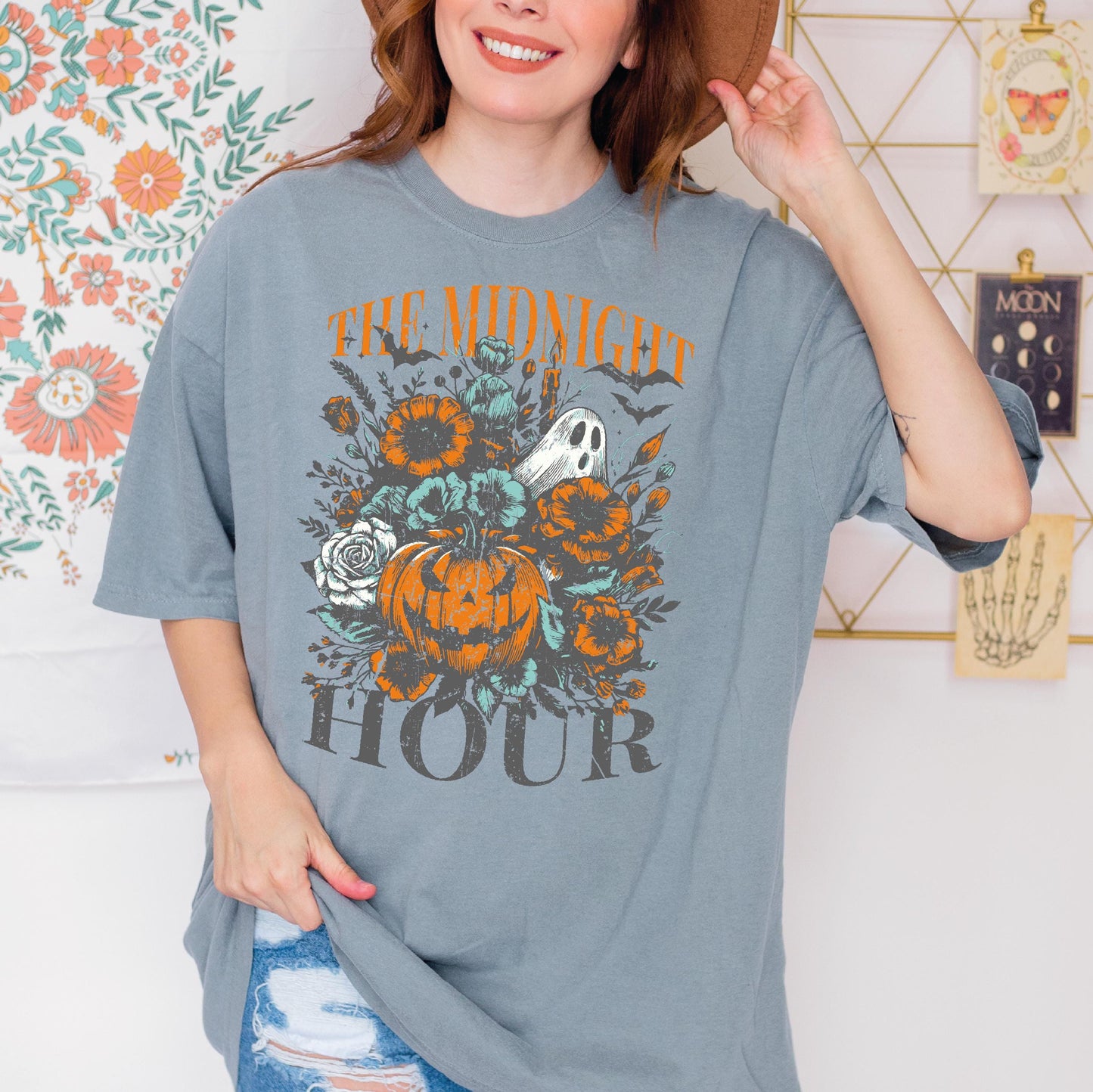 The Midnight Hour Shirt, Halloween Spooky Pumkin Retro Shirt, Fall Season Shirt,
