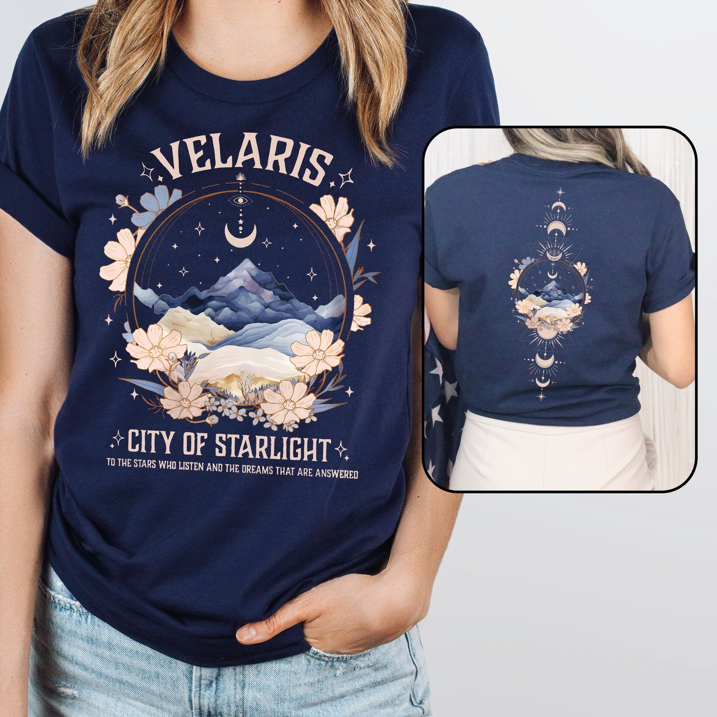 Velaris City Of Starlight Two-Sided Shirt, The Night Court, SJM Merch Shirt, Acotar Velaris TShirt, Court of Dreams, Velaris Bookish