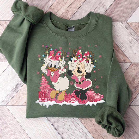 Disney Couple Family Christmas Sweatshirt and Hoodie T-Shirts