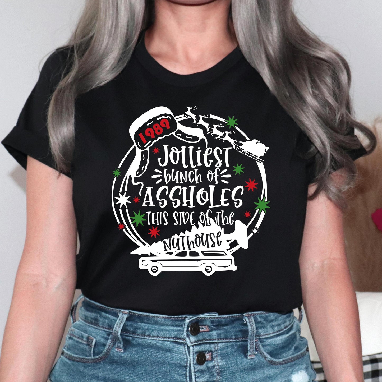 Jolliest Bunch of Funny Christmas Shirt, Christmas Tree shirt, Comfort colors shirt