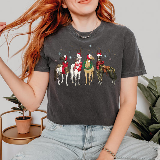 Horse Christmas Comfort Colors, Horse Christmas Sweatshirts, Horse Lover Sweater, Funny Christmas Gift, Winter Sweater